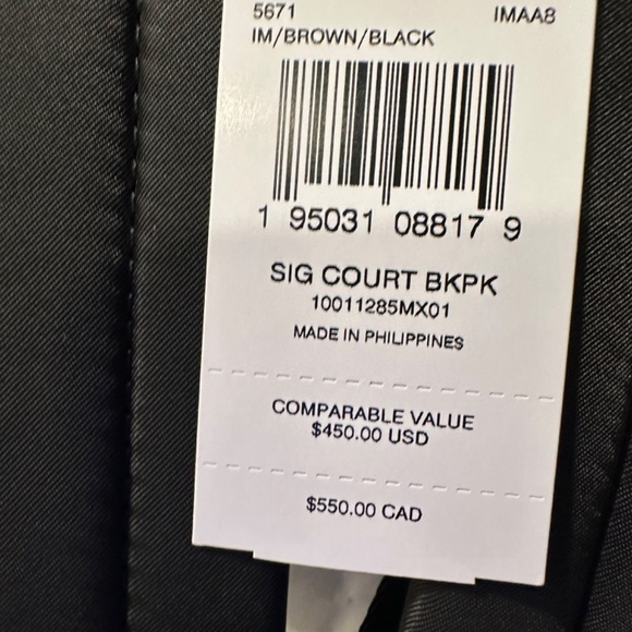 Brand new never used Coach Court backpack main image 3